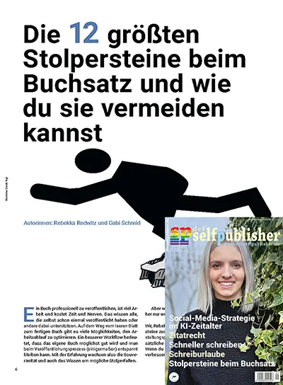 Die 12 größten Stolpersteine beim Buchsatz und wie du sie vermeiden kannst